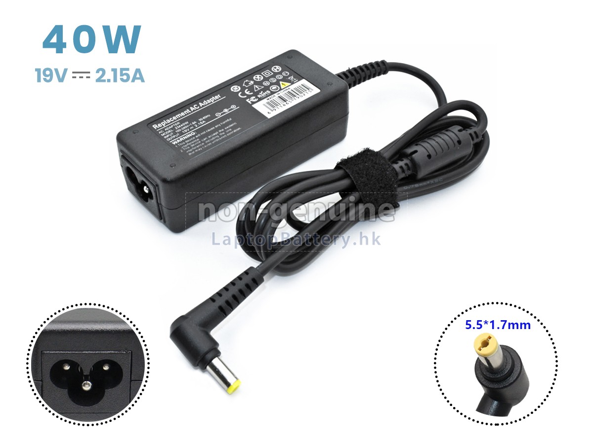 Acer 40W 19V-2.15A 100-240V~1.8A 50/60HZ代用適配器