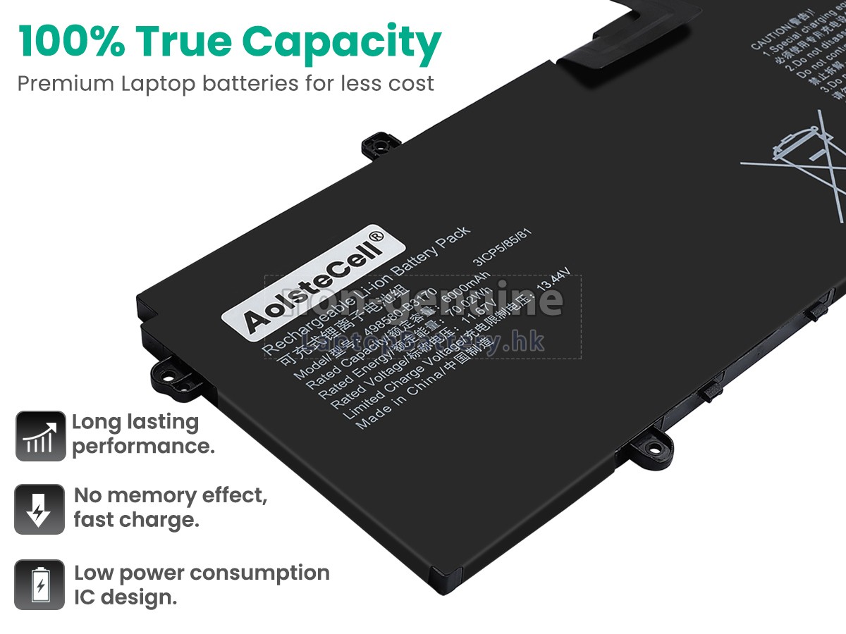 AolsteCell 498580-B3170代用電池