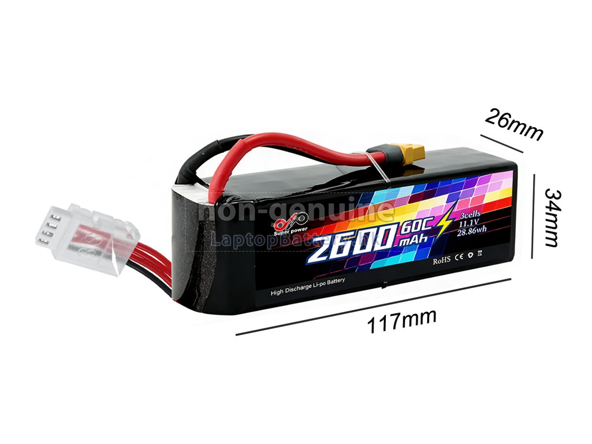 AolsteCell 11.1V 2600MAH 60C XT60代用電池