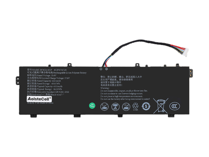 AOLSTECELL 2874C4-4S1P電池