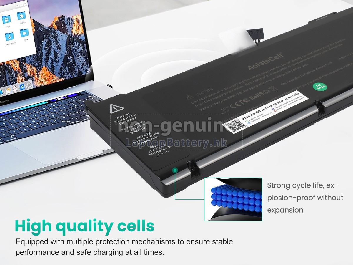 Apple MacBook Pro 15.4 inch Unibody A1286(Late 2011)代用電池