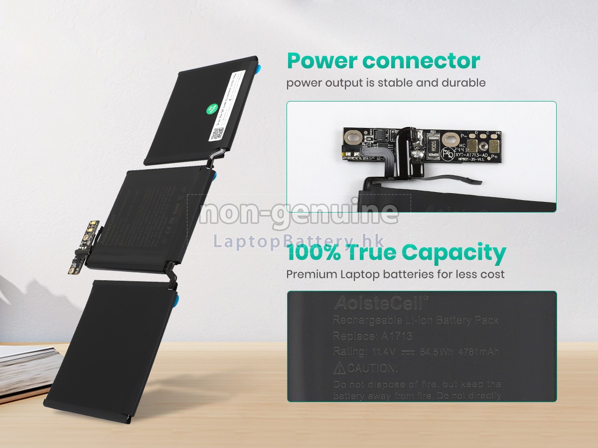 Apple MacBook Pro 13 inch A1708(Mid-2017)代用電池