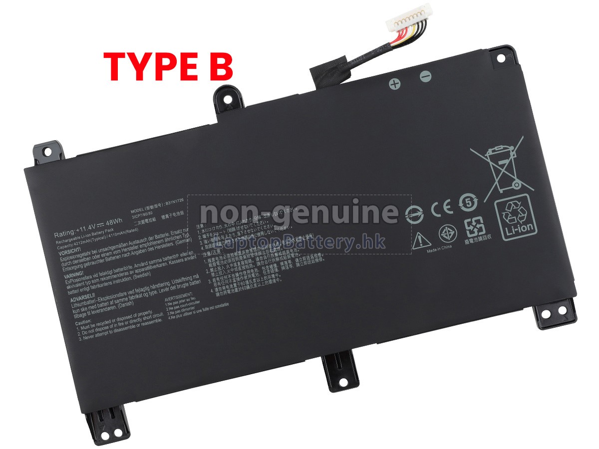 Asus B31N1726代用電池