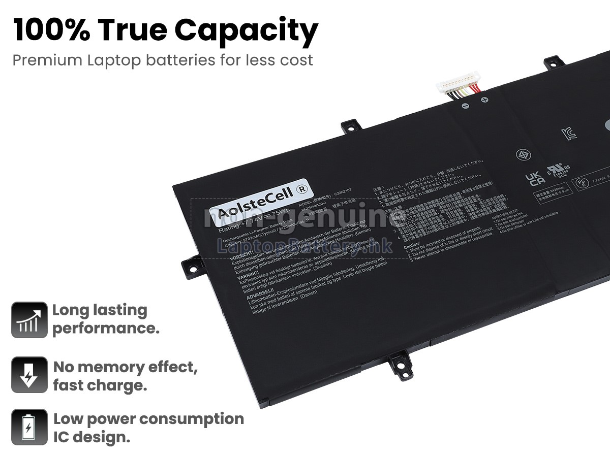 Asus ZenBook 14 UX3402-OLEDS751代用電池