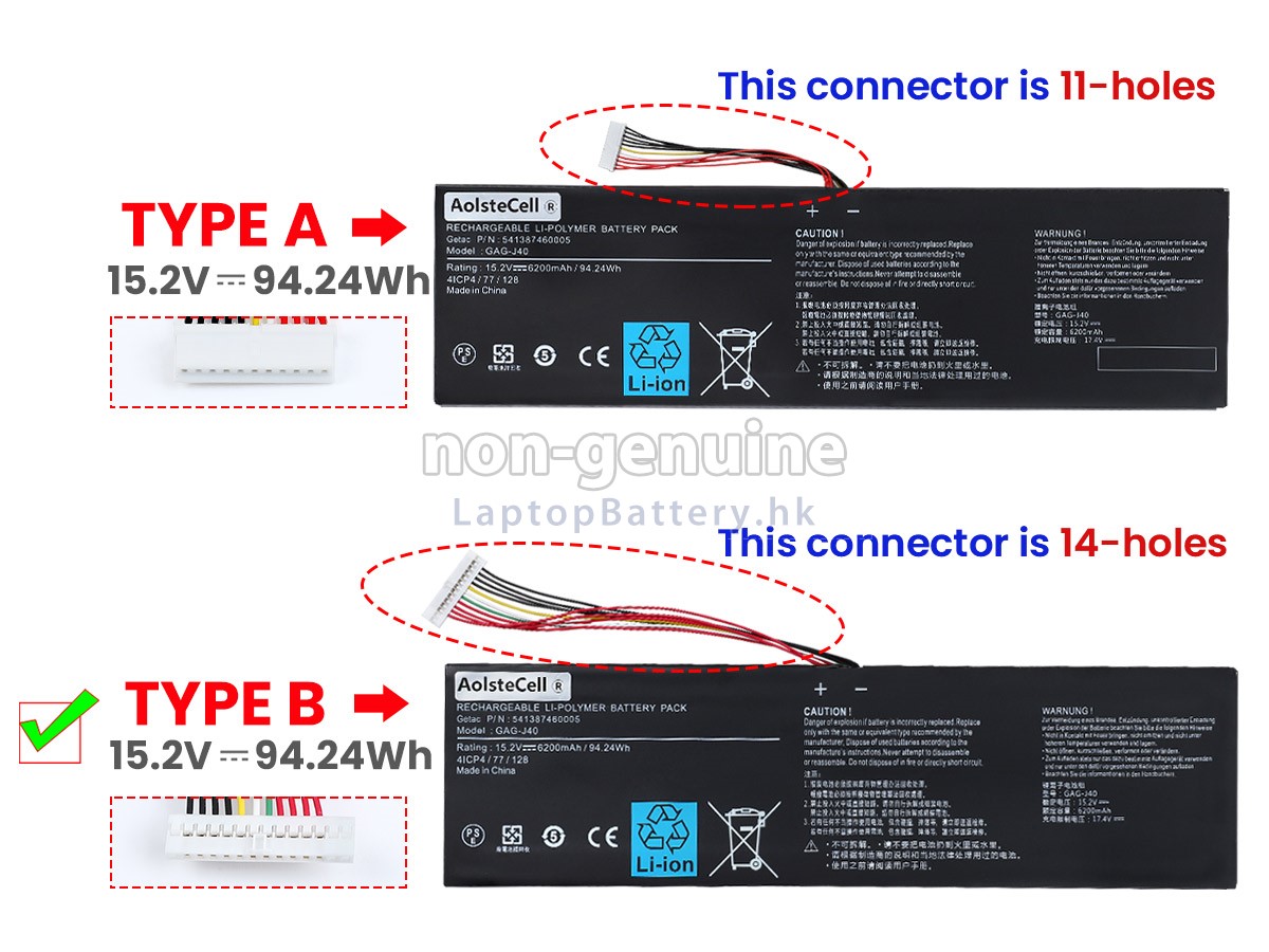 Gigabyte AERO 17 WA代用電池