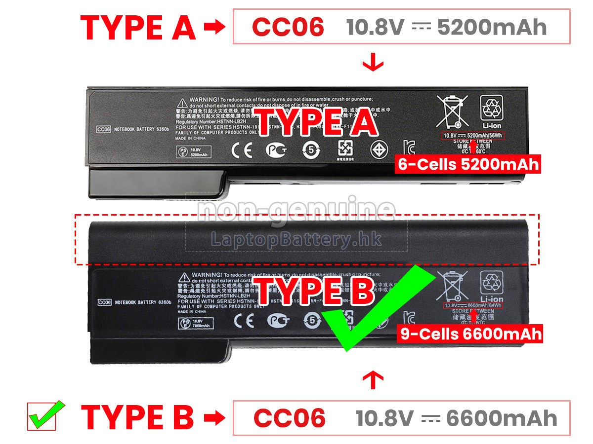 HP ProBook 6570B代用電池
