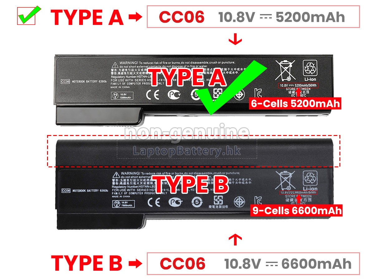 HP ProBook 6570B代用電池