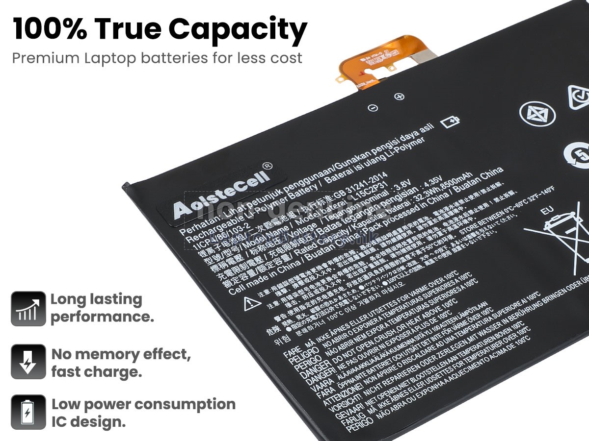 Lenovo L15C2P31代用電池