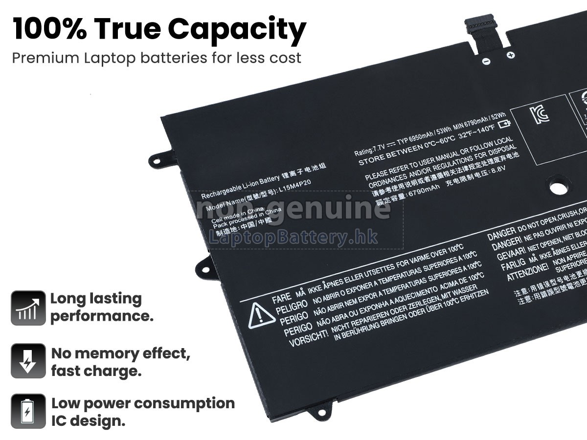 Lenovo L15M4P20代用電池