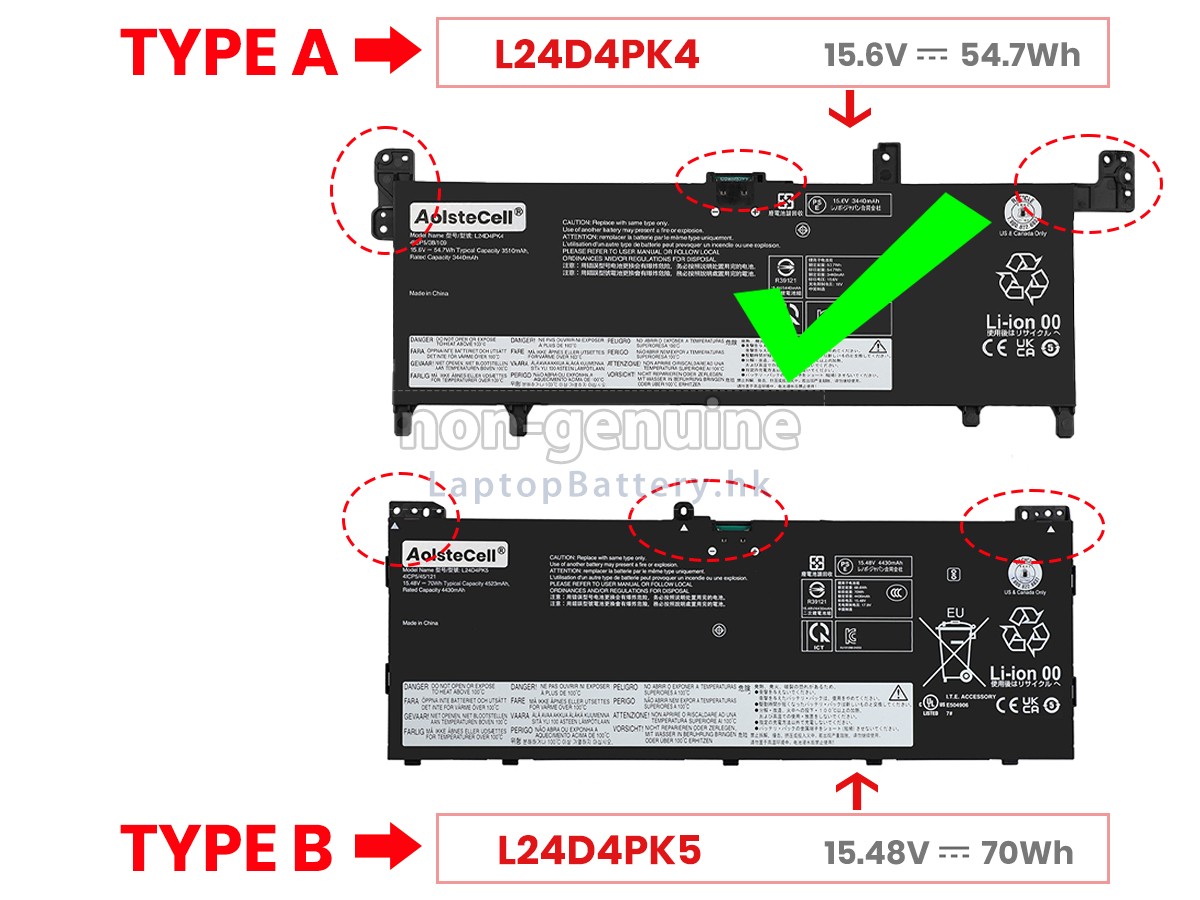 Lenovo L24D4PK4-T1代用電池