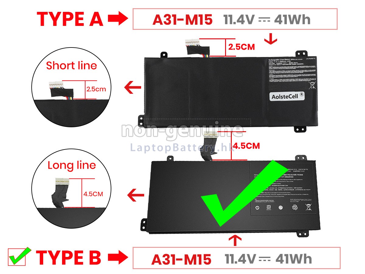 Medion PEGATRON M17CUN代用電池