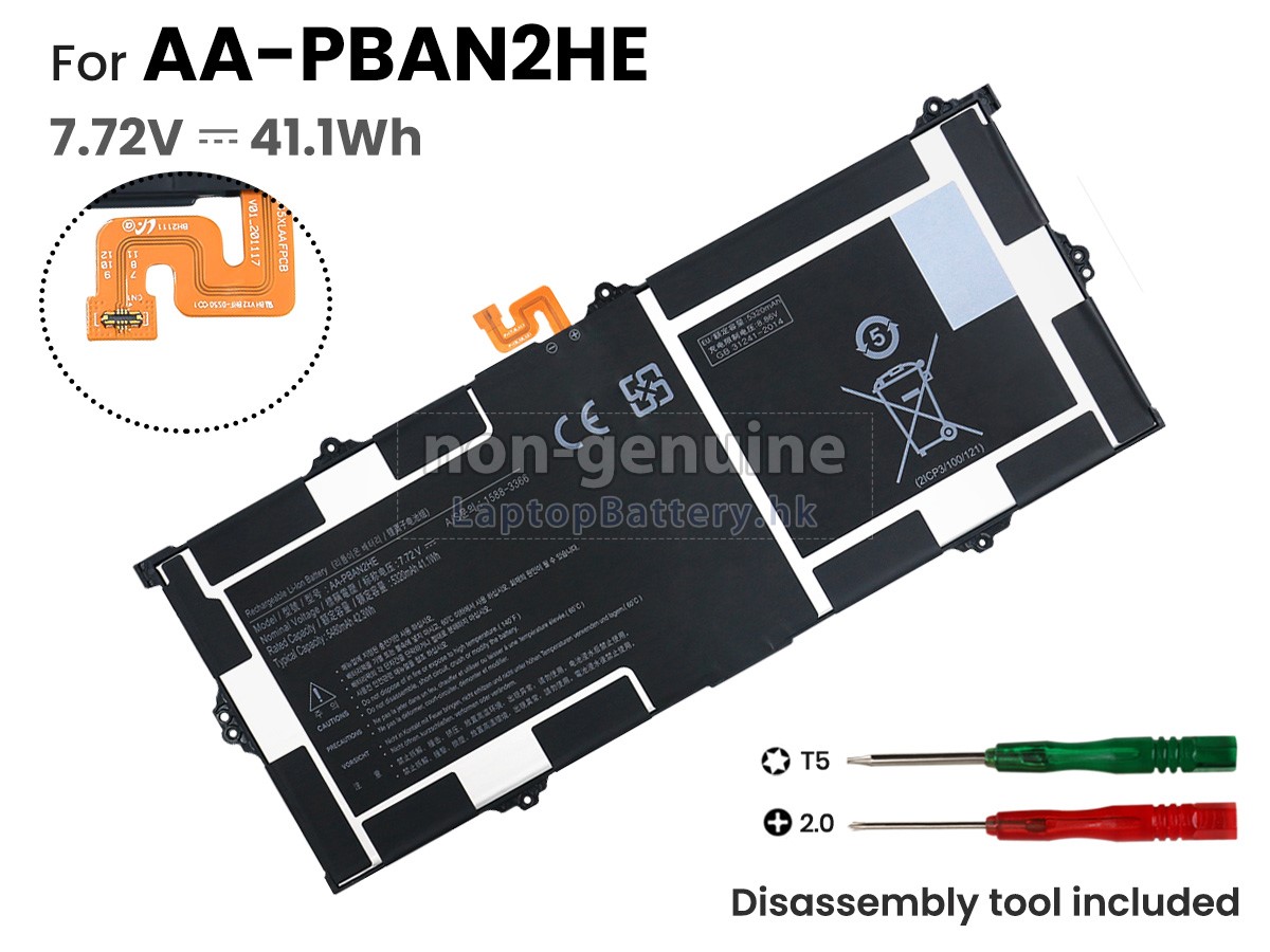 Samsung Galaxy Book GO NP340XLA-KA4US代用電池