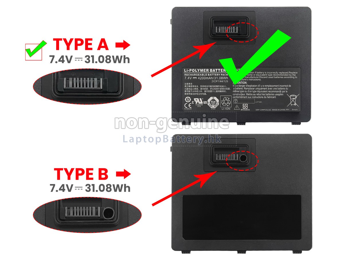 Xplore 1X101(2ICP7/44/125)代用電池