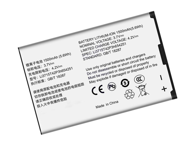 ZTE Li3715T42P3h654251電池